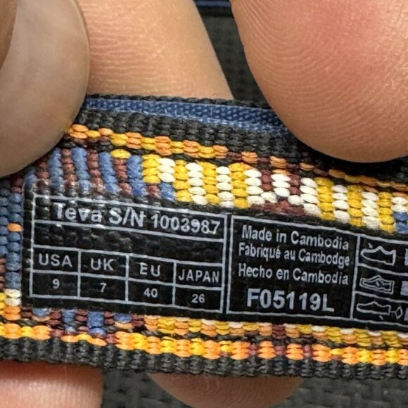 Womens Teva Size 9 Aztec Print Ankle Strap Hiking Sandals 1003987 - Picture 8 of 9